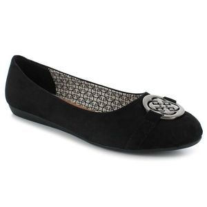 Women's Daisy Fuentes Black Flats Size 11 Wide